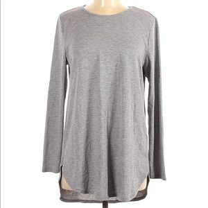 Joan Vass Gray Tunic Tee 3/4 Sleeves